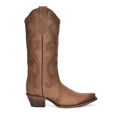 Image showing  Women's Vintage Embroidered Leather Snip Toe Boots