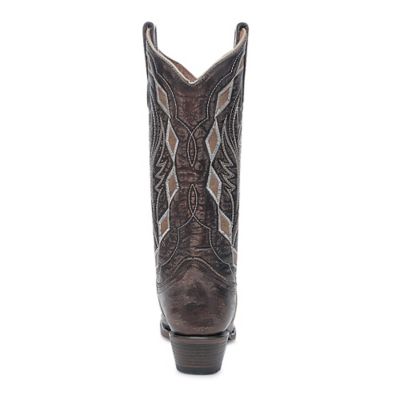 Image showing  Women's Laser Pattern Snip Toe Cowgirl Boots