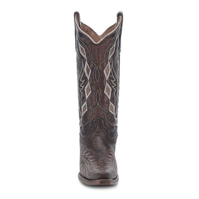 Image showing 2 th Corral Women's Laser Pattern Snip Toe Cowgirl Boots