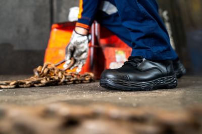 Image showing 5 th Mack Workwear USA Men's Force Zip Side Safety Work Boot, Steel Toe, Slip Resistant, Waterproof, Heat & Fuel Oil Resistant