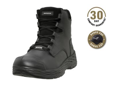 Image showing 0 th Mack Workwear USA Men's Force Zip Side Safety Work Boot, Steel Toe, Slip Resistant, Waterproof, Heat & Fuel Oil Resistant