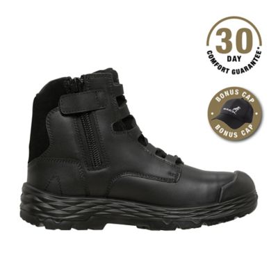 Image showing 2 th Mack Workwear USA Men's Force Zip Side Safety Work Boot, Steel Toe, Slip Resistant, Waterproof, Heat & Fuel Oil Resistant