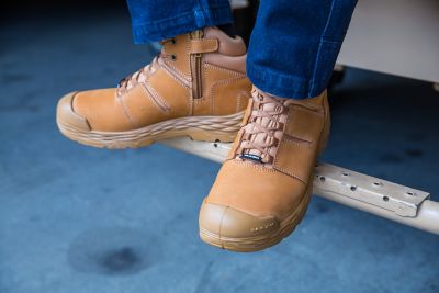 Image showing 6 th Mack Workwear USA Unisex Shift Zip Side Work Boot, Steel Toe, Slip Resistant, Waterproof, Heat & Fuel Oil Resistant, Anti-Static