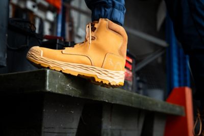 Image showing  Unisex Force Zip Side Work Boot, Steel Toe, Slip Resistant, Waterproof, Heat & Fuel Oil Resistant, Anti-Static