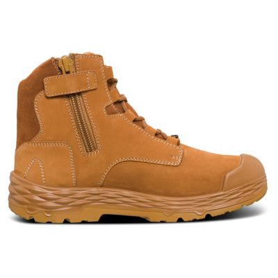 Image showing 3 th Mack Workwear USA Unisex Force Zip Side Work Boot, Steel Toe, Slip Resistant, Waterproof, Heat & Fuel Oil Resistant, Anti-Static