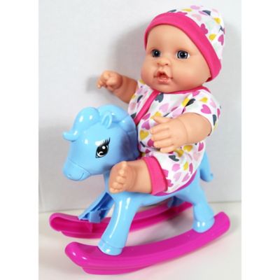Image showing 6 th Lissi 8 in. Baby Doll Set: Scooter, Pushchair, Rocking Chair, High Chair