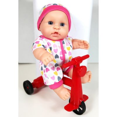 Image showing 7 th Lissi 8 in. Baby Doll Set: Scooter, Pushchair, Rocking Chair, High Chair