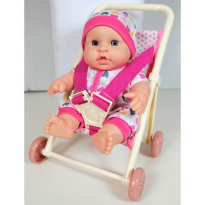 Image showing 8 th Lissi 8 in. Baby Doll Set: Scooter, Pushchair, Rocking Chair, High Chair