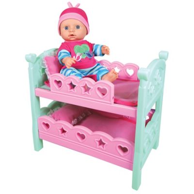 Image showing  12 in. Baby Doll Set: Bunk Bed High Chair