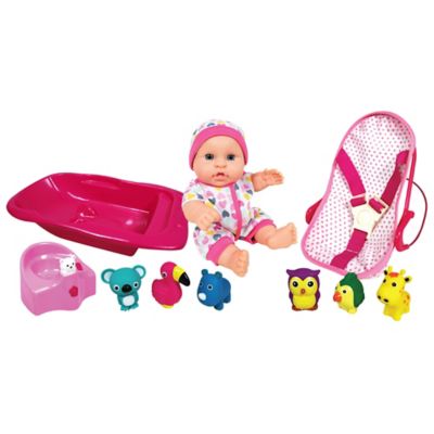 Lissi 8 in. Baby Doll: Bath Tub, Potty, Animal Set