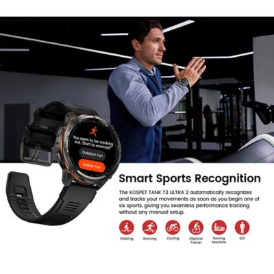 Image showing  TANK T3 Ultra 2 GPS Smartwatch with Silicone Band (Black)