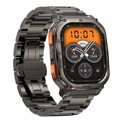 Image showing 8 th KOSPET TANK M3 Ultra Special Edition GPS Smartwatch with Stainless Steel Band (Black)