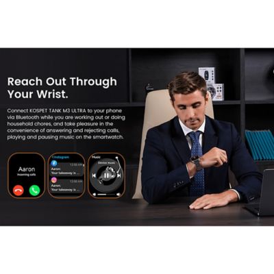 Image showing  TANK M3 Ultra Special Edition GPS Smartwatch with Stainless Steel Band (Silver)