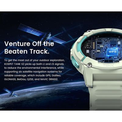 Image showing  TANK S2 GPS Smartwatch with Silicone Band (Iris Green)