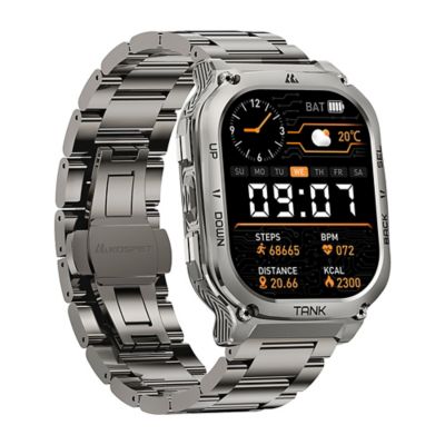 Image showing  TANK M3 Special Edition Smartwatch with Stainless Steel Band (Silver)