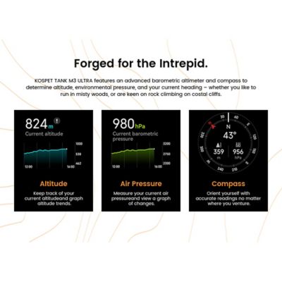 Image showing  TANK M3 Ultra GPS Smartwatch with Silicone Band (Black)