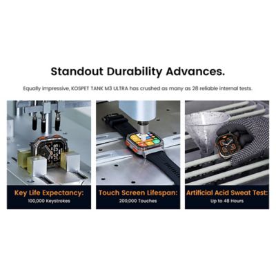 Image showing  TANK M3 Ultra GPS Smartwatch with Silicone Band (Black)