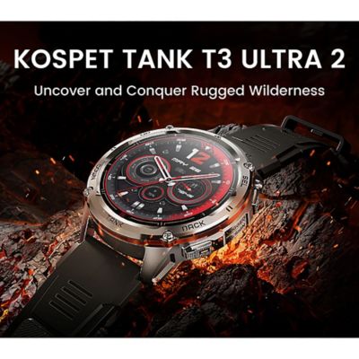 Image showing  TANK T3 Ultra 2 GPS Smartwatch with Silicone Band (Silver)