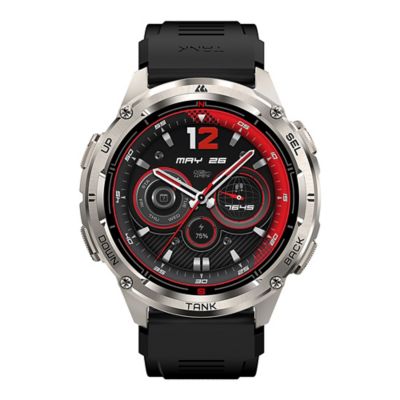 Image showing 5 th KOSPET TANK T3 Ultra 2 GPS Smartwatch with Silicone Band (Silver)