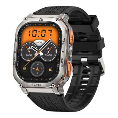 KOSPET TANK M3 Ultra GPS Smartwatch with Silicone Band (Silver)