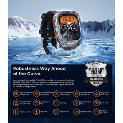 Image showing  TANK M3 Ultra GPS Smartwatch with Silicone Band (Silver)