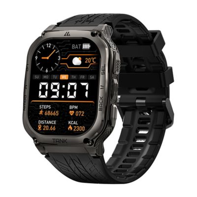 KOSPET TANK M3 Smartwatch with Silicone Band (Black)