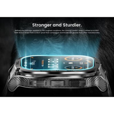 Image showing  TANK M3 Smartwatch with Silicone Band (Black)