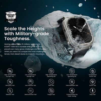 Image showing  TANK M3 Smartwatch with Silicone Band (Silver)