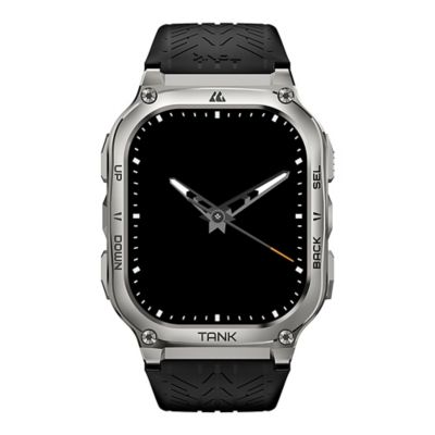 Image showing 9 th KOSPET TANK M3 Smartwatch with Silicone Band (Silver)