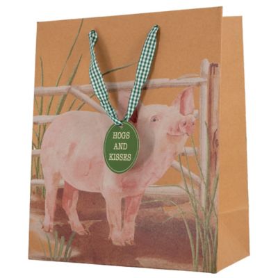 Red Shed Tall Tractor Farmhouse Gift Bag