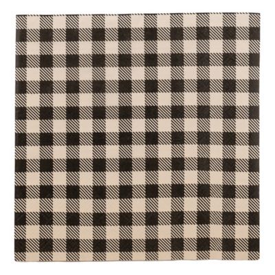 Red Shed Black Check Paper Napkins, 25 pk.