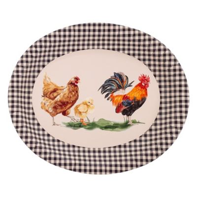 Red Shed Cluckin Oval Platter Paper Plates, 12 in., 10 pk.