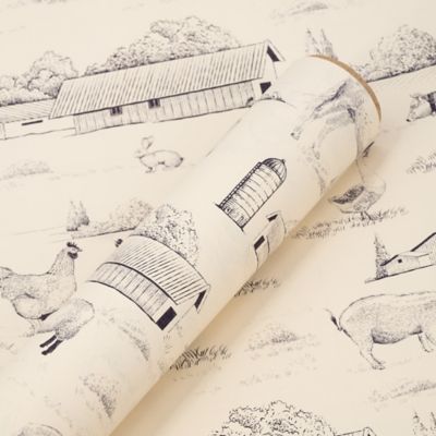Red Shed Barnyard Scene Gift Wrap, 30 sq. ft.