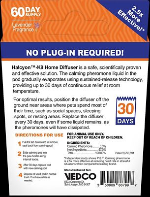 Image showing  HALCYON-K9 Calming Home Diffuser Refills for Dogs, 2-Pack