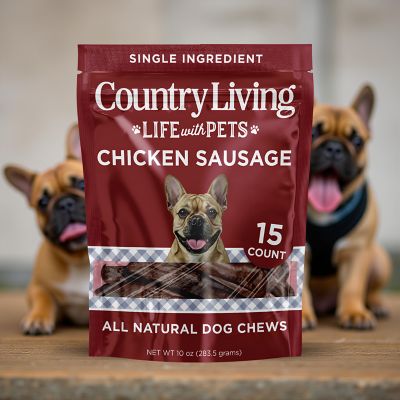 Image showing  4 in. - 5 in. Beef Flavored Chicken Sausage Dog Treats - 15 ct. Bag
