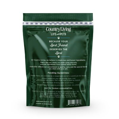 Image showing  6 in. Gullet Flats Dog Treats, 20 ct. Bag, All-Natural Beef Esophagus Chews