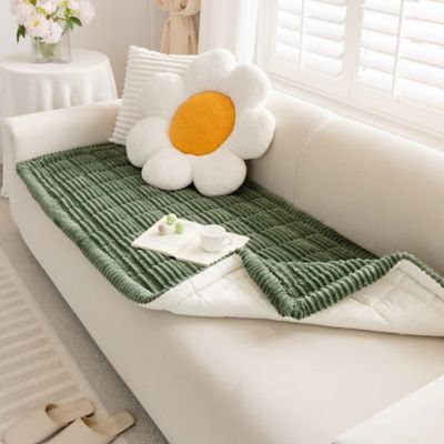 Image showing  Soft Flannel Breathable Sofa Seat Pad, 35.4 x 82.7 in.