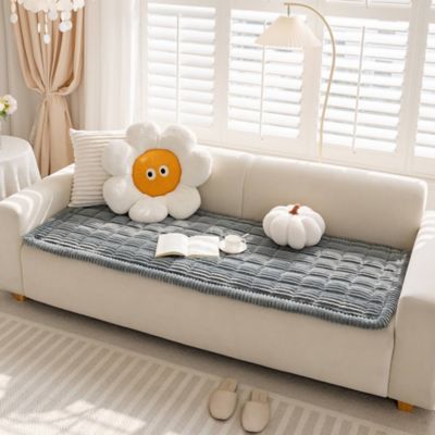 Image showing 1 th FunnyFuzzy Soft Flannel Breathable Sofa Seat Pad, 27.6 x 82.7 in.