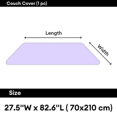 Image showing 7 th FunnyFuzzy Soft Flannel Breathable Sofa Seat Pad, 27.6 x 82.7 in.