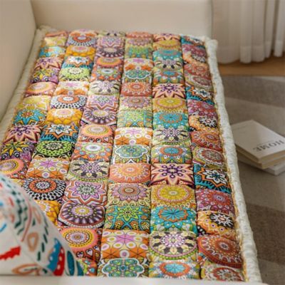 Image showing  Garden Chic Cotton Sofa Seat Pad, 27.6 x 59.1 in.