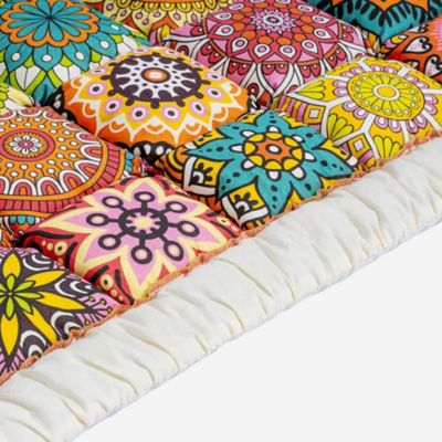 Image showing 6 th FunnyFuzzy Garden Chic Cotton Sofa Seat Pad, 27.6 x 59.1 in.