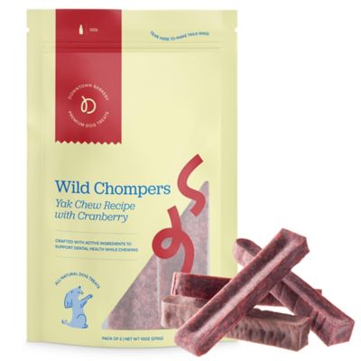 Downtown Barkery Dental Yak Cranberry Flavor Dog Chew Treats, 2 pk.