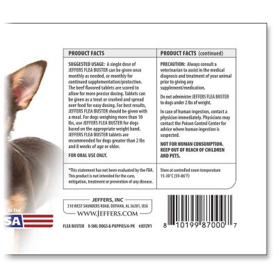 Image showing  Flea Buster Chewable Tablets for Dogs