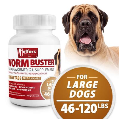 Image showing 1 th Jeffers Worm Buster Dog Dewormer Tablets