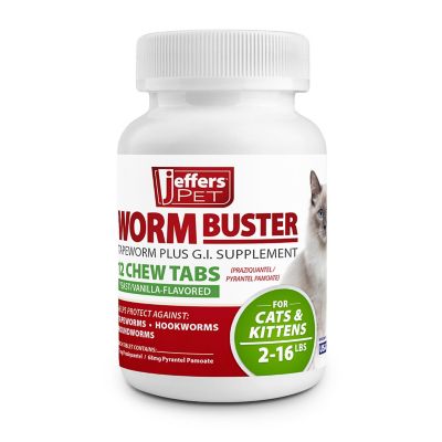 Jeffers Worm Buster Cat Dewormer Tablets
