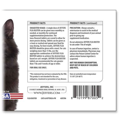 Image showing  Flea Buster Chewable Tablets for Cat and Kittens