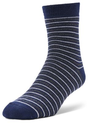 Little Hotties Double Layer Feeder Stripe Crew Socks, 1 Pair
