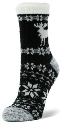 Little Hotties Double Layer Mink Moose Crew Socks, 1 Pair