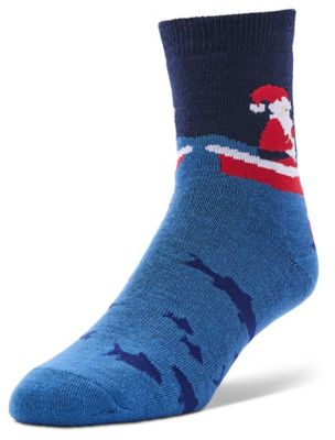Little Hotties Double Layer Santa Fishing Crew Socks 1 Pair