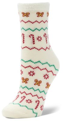 Little Hotties Double Layer Holiday Fair Isle Crew Socks, 1 Pair